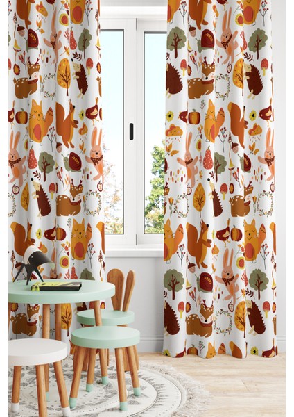 Çocuk ve Bebek Odası Fon Perde Tek Kanat (Child Room Curtain)