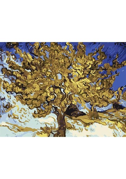 Van Gogh Ağaç Sayılarla Boyama Seti 40X50 cm (Tuvale Gerili)