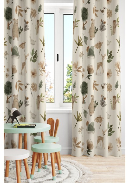 Çocuk ve Bebek Odası Fon Perde Tek Kanat (Child Room Curtain)