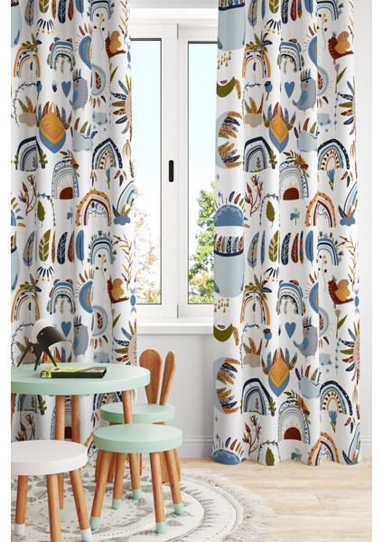 Çocuk ve Bebek Odası Fon Perde Tek Kanat (Child Room Curtain)