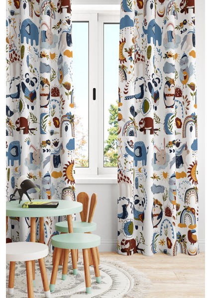 Çocuk ve Bebek Odası Fon Perde Tek Kanat (Child Room Curtain)