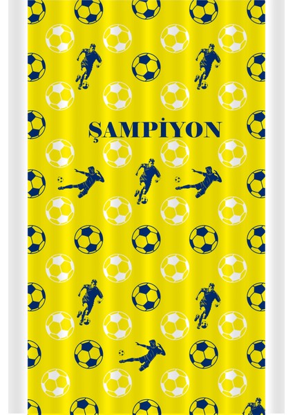 Çocuk ve Bebek Odası Taraftar Futbol Serisi Fon Perde Tek Kanat (Child Room Curtain)