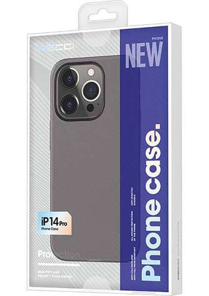 iPhone 14 Pro Uyumlu Kılıf Ultra Ince Mat Pc Arka Yüzey Recci Elite Serisi Kapak Gri indirimleri
