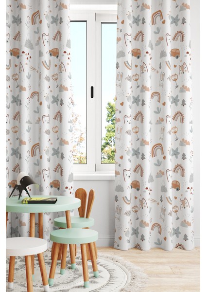 Çocuk ve Bebek Odası Fon Perde Tek Kanat (Child Room Curtain)