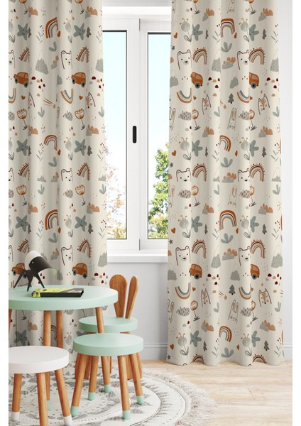 Çocuk ve Bebek Odası Fon Perde Tek Kanat (Child Room Curtain)