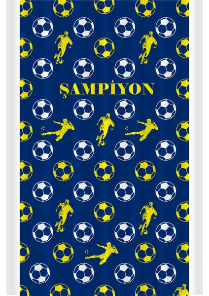 Çocuk ve Bebek Odası Taraftar Futbol Serisi Fon Perde Tek Kanat (Child Room Curtain)