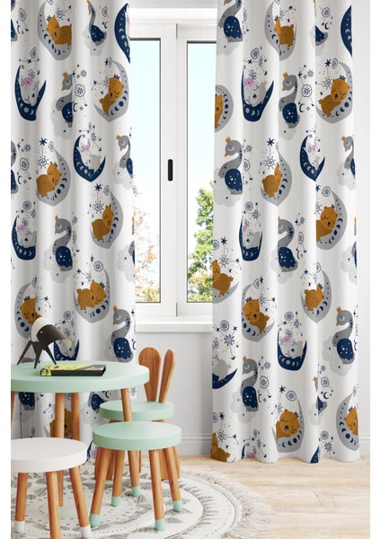 Çocuk ve Bebek Odası Fon Perde Tek Kanat (Child Room Curtain)