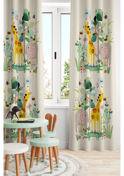 Çocuk ve Bebek Odası Fon Perde Tek Kanat (Child Room Curtain)