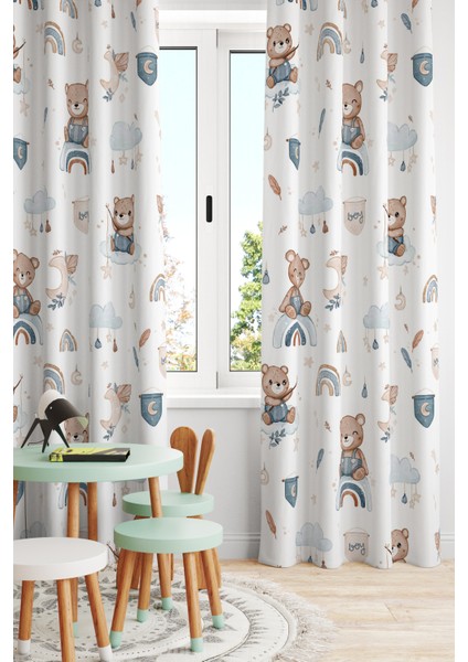 Çocuk ve Bebek Odası Fon Perde Tek Kanat (Child Room Curtain)