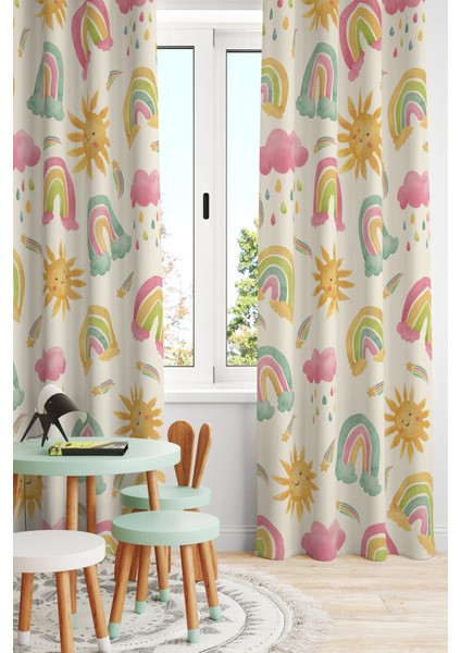 Çocuk ve Bebek Odası Fon Perde Tek Kanat (Child Room Curtain)