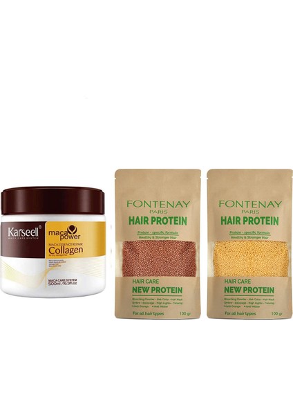 Proteinli Saç Maskesi+ Hair Protein / Saç Bakım Proteini X2 3'lü Set fiyatları