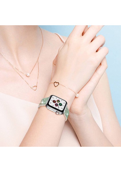 Apple Watch Uyumlu Serisi Parlak Renk Iplik Dikişler