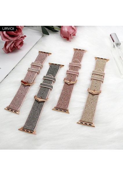 Apple Watch Uyumlu Serisi Parlak Renk Iplik Dikişler