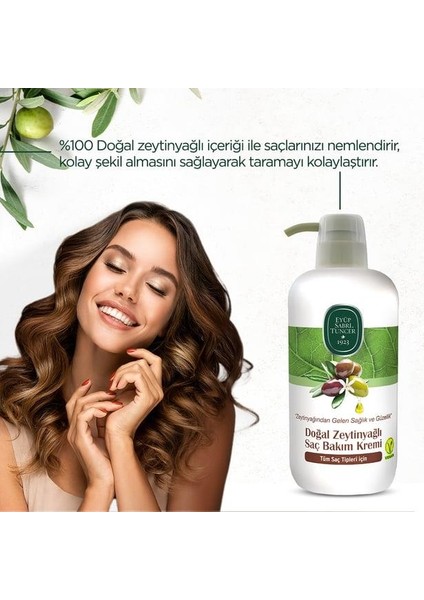 3'lü Doğal Zeytinyağlı Saç Kremi 600 ml ve Rosıe