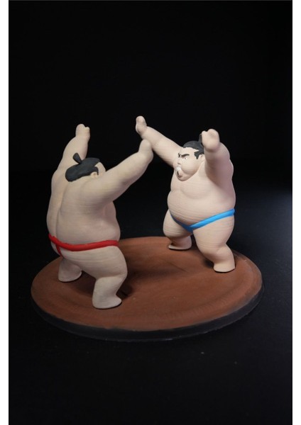 Sumo Güreşcileri Peçetelik Komik Hediyelik Dekoratif Figür