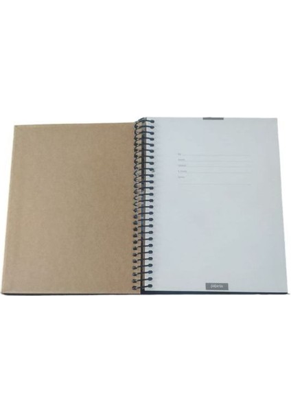 Tuval 16X23CM Spiralli Sert Kapak 100 Yaprak Çizgili Defter