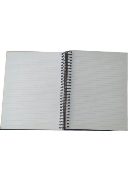 Tuval 16X23CM Spiralli Sert Kapak 100 Yaprak Çizgili Defter