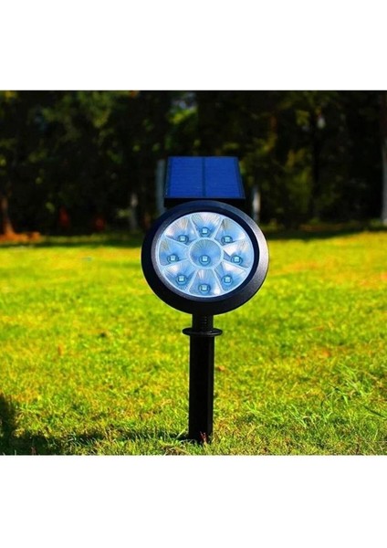 18W Yeşil Renk LED Işık Güneş Enerjili Kazıklı Çim Lambası Cata Solar Bahçe Armatürü
