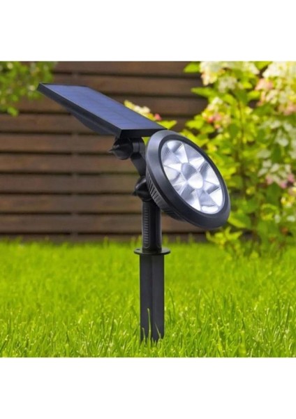 18W Yeşil Renk LED Işık Güneş Enerjili Kazıklı Çim Lambası Cata Solar Bahçe Armatürü
