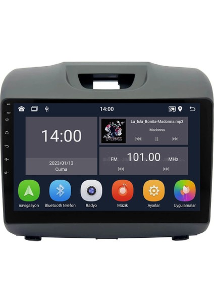 Isuzu D-Max (2012-2019) Android 14 Multimedya Carplay 10 Inch 4 GB Ram / 64 GB Hafıza CRV-4290XD