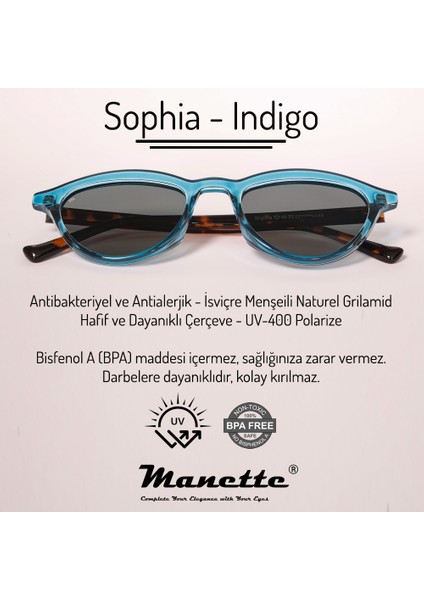 Sophia Indigo - Vintage- Cam Yeşil Güneş Gözlüğü