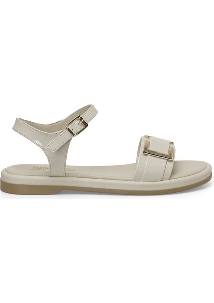 24S-117 4fx Bej Kadın Düz Sandalet
