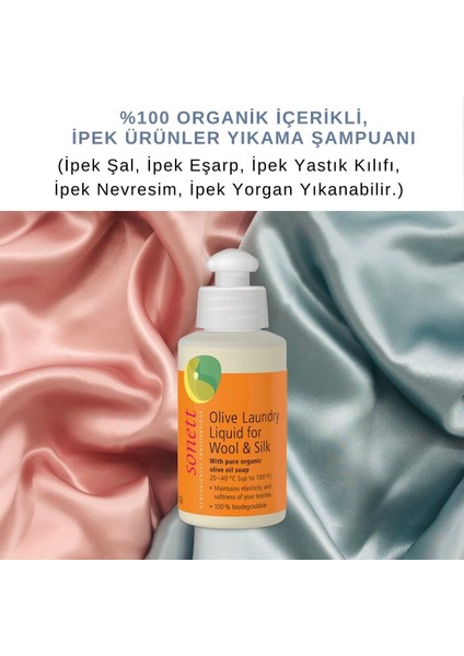 Ipek Şal Eşarp Yorgan ve Ipek Yastık Kılıfı Için 120 ml Organik Ipek Yıkama Şampuanı Deterjanı