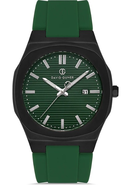 Davıd Guner Gun Kaplamalı Yeşil Kayışlı Erkek Kol Saati