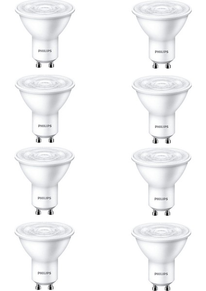 4,7W (50W) 2700K (Sarı Işık) GU10 Duylu PAR16 LED Spot (8 Adet)