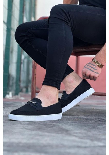 Wagoon Wg060 Siyah Triko Babet Erkek Casual Ayakkabı