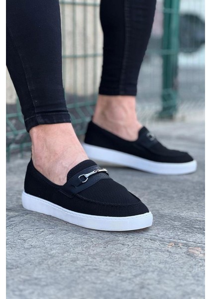 Wagoon Wg060 Siyah Triko Babet Erkek Casual Ayakkabı