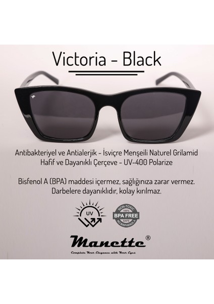 Victoria Black - Black -Cam Füme Güneş Gözlüğü