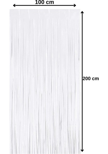 Metalize Arka Fon Kapı Perdesi Beyaz 100X200 cm fiyatları