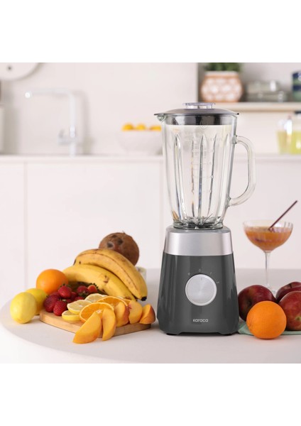 Buz Kırma Özellikli, 1,5 Lt Cam Hazneli Smoothie Blender , 1000W Güçlü Motor + Onerous Mutfak Tartısı