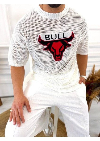 T-Shirt Nefes Alabilen Terletmez Pamuklu Fileli Tişört Oversize Tshirt Bull