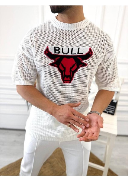 T-Shirt Nefes Alabilen Terletmez Pamuklu Fileli Tişört Oversize Tshirt Bull