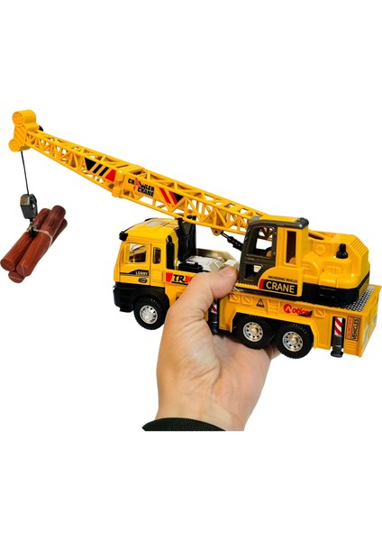 Oyuncak Sesli ve Işıklı Metal Çek Bırak Iş Araçları - Die Cast Inşaat Arabaları