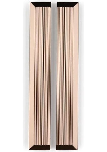 Tline L Tipi Çizgili Parlak Bakır Rose Kulp 96 Mm. 209060