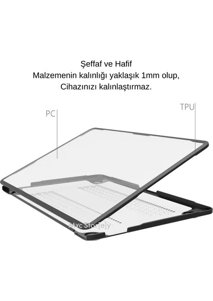 Macbook Air M1 Kılıf 13INÇ Tpu Outdoor (Touchıd'li M1 Air) A2337 A2179 A1932 ile Uyumlu
