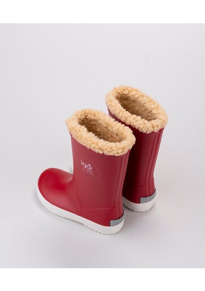 W10207 Splash Nautico Borreguito Kürklü Yağmur Çizmesi Kırmızı fırsatları