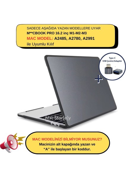 Macbook Pro 16.2 Inç M1-M2-M3, Tpu Outdoor (Touchbarsız 16.2" Pro) A2485 A2780 A2991 ile Uyumlu fiyatları