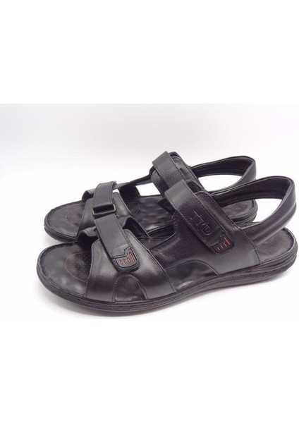 Büyük Numara Erkek Sandalet TRD186 Siyah fırsatları