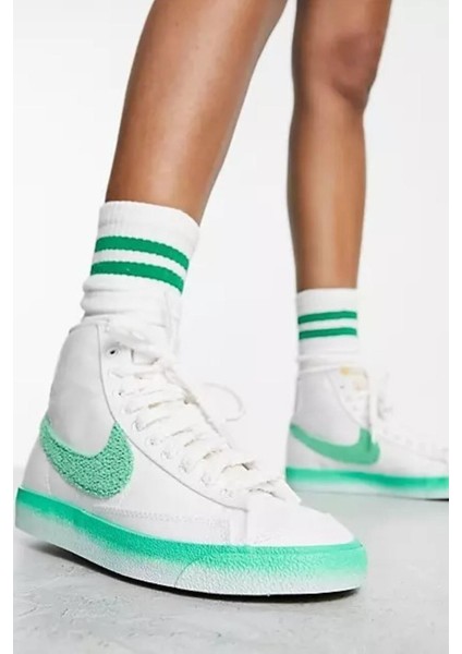 Blazer Mid 77 Kadın Yazlık Kanvas Beyaz Sneaker Ayakkabı