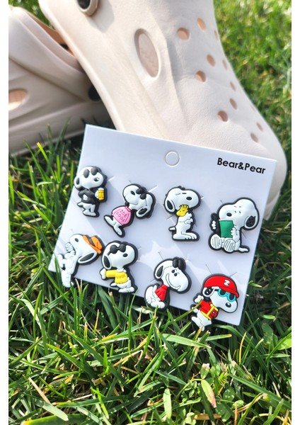 Bear & Pear Snoopy 8 Adet Crocs Terlik Süsü Jibbitz Aksesuar