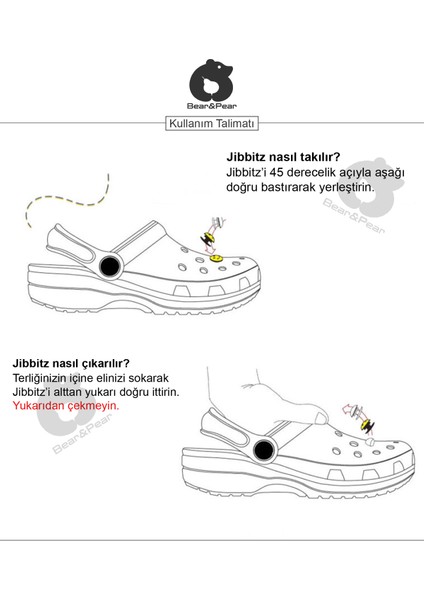 Bear & Pear Starbaks Jibbitz 8 Adet Terlik Süsü Crocs Aksesuar Kahve Bardağı