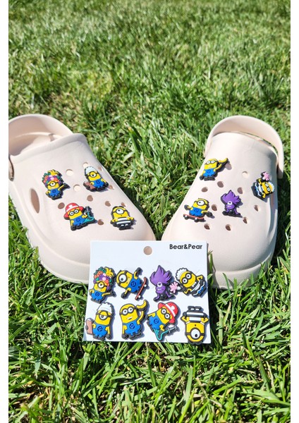 Bear & Pear Minyonlar 8 Adet Jibbitz Terlik Süs Crocs Aksesuarı