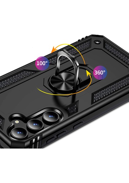 Samsung Galaxy A35 Uyumlu Kılıf Soldier Korumalı Yüzüklü ve Mıknatıslı modelleri