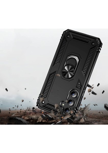 Samsung Galaxy A35 Uyumlu Kılıf Soldier Korumalı Yüzüklü ve Mıknatıslı fırsatları