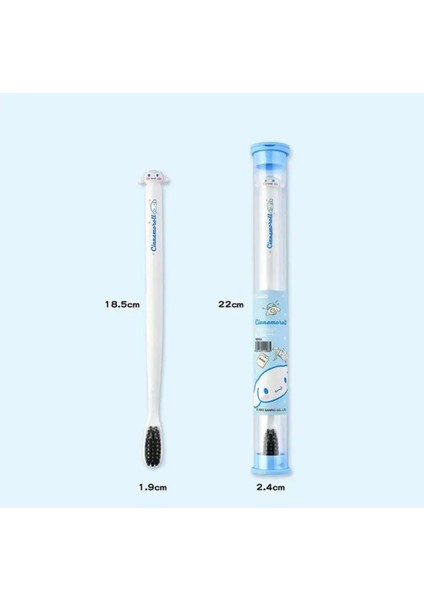 Cinnamoroll Sanrio Diş Fırçası Yumuşak Uçlu Saklama Kabında Asma Aparatı Vardır