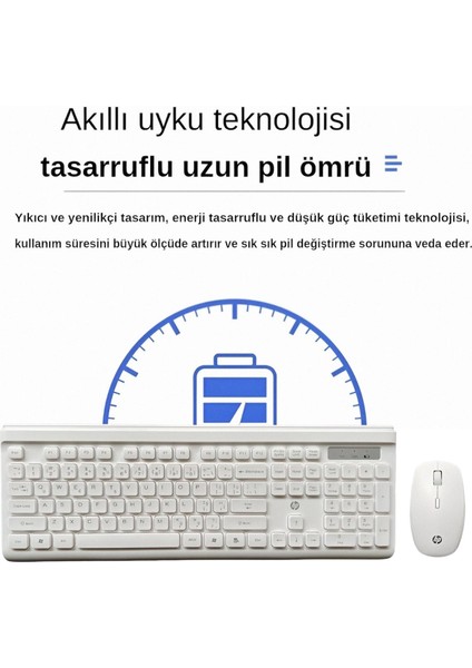 CS500 Kablosuz 2.4ghz Türkçe Q Klavye & Mouse Set Beyaz (Ramwhite Türkiye Garantili)